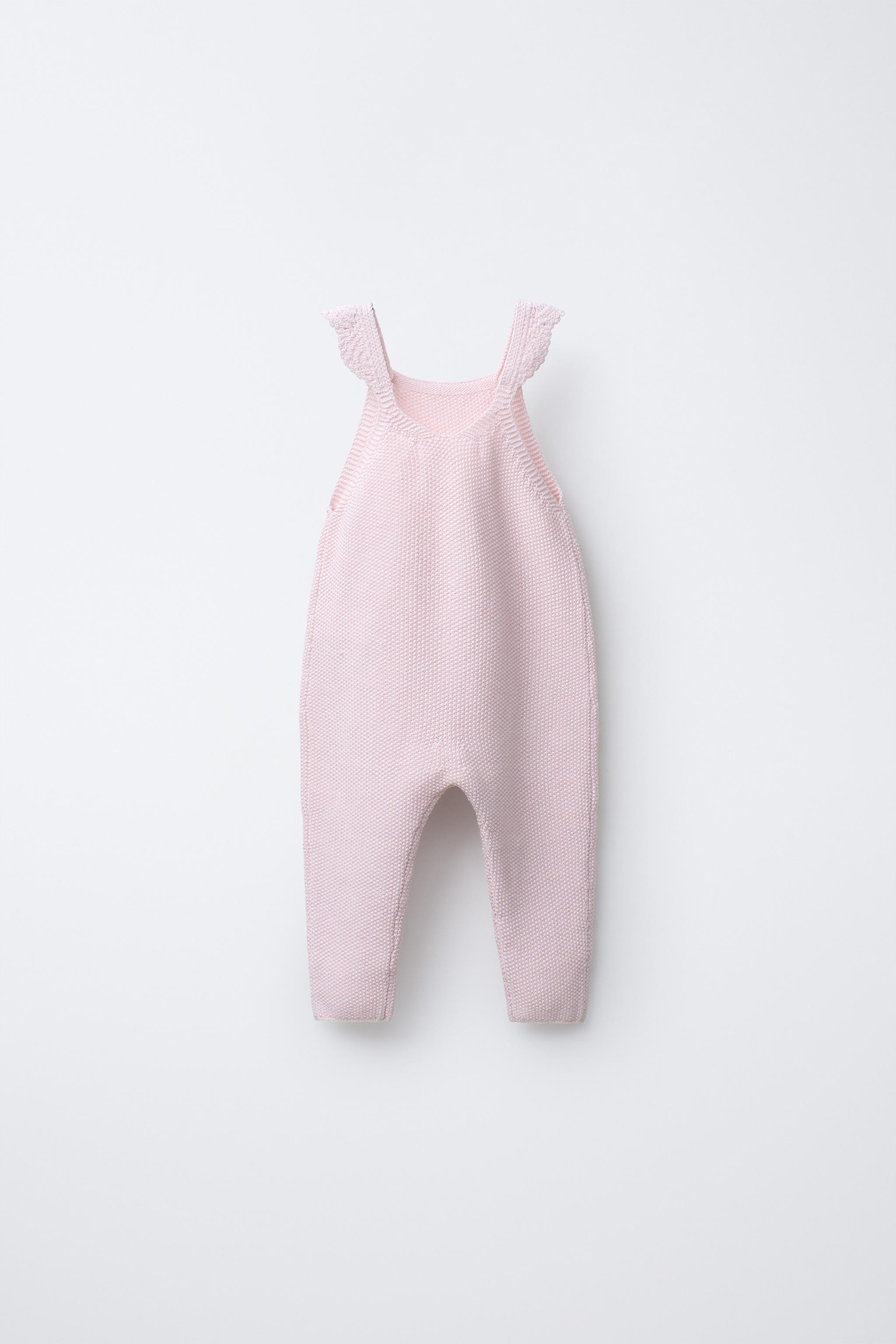 CROCHET STRAP KNIT OVERALLS
